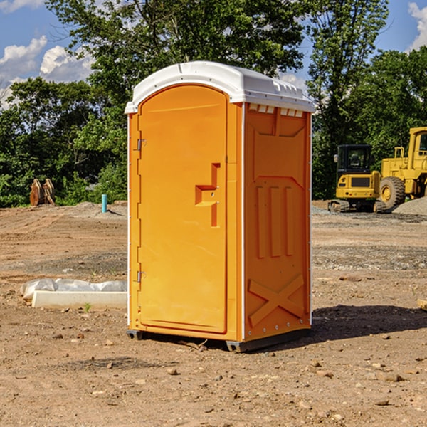 can i customize the exterior of the portable restrooms with my event logo or branding in Meigs